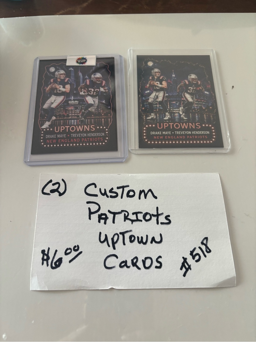 New England Patriots Custom Card - Black